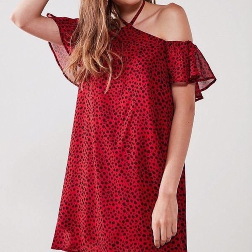 UO Rare London - red leopard print dress